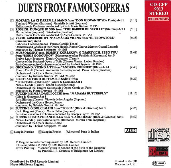 Various : Duets From Famous Operas  (CD, Comp)