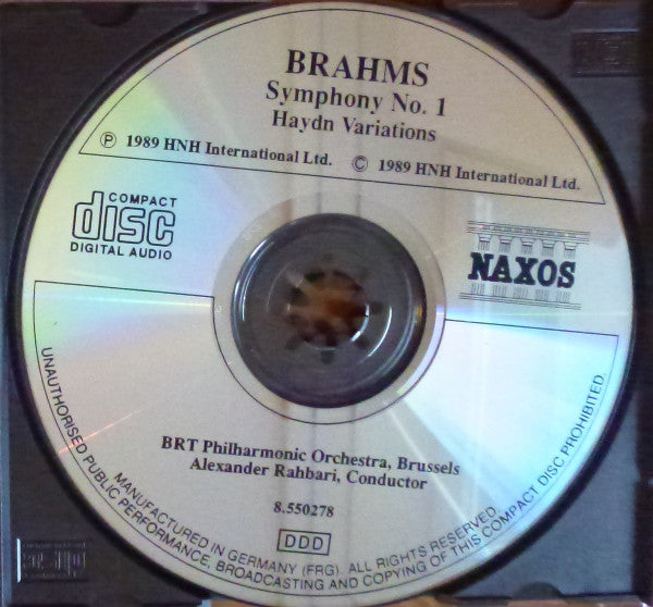 Johannes Brahms - Belgian Radio And Television Philharmonic Orchestra, Alexander Rahbari : Symphony No. 1 • Haydn Variations (CD, Album)
