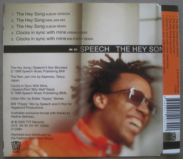 Speech : The Hey Song / Clocks In Sync With Mine (CD, Maxi, Exc)