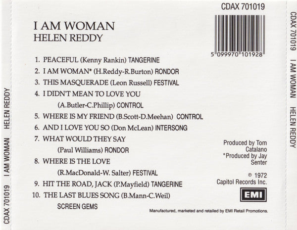 Helen Reddy : I Am Woman (CD, Album)