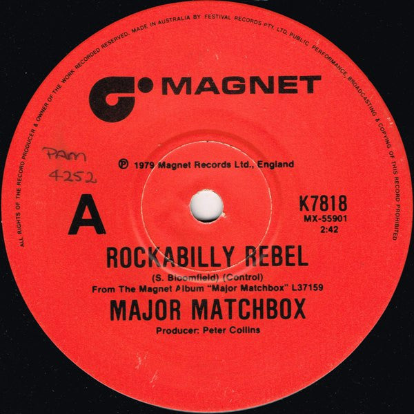Major Matchbox* : Rockabilly Rebel (7", Single)