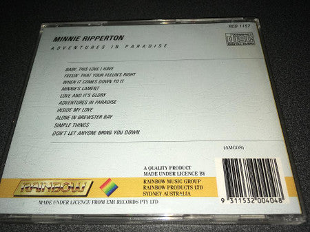Minnie Riperton : Adventures In Paradise (CD, Album, RE)