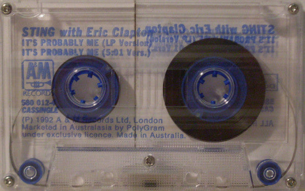 Sting With Eric Clapton : It's Probably Me (Cass, Cas)