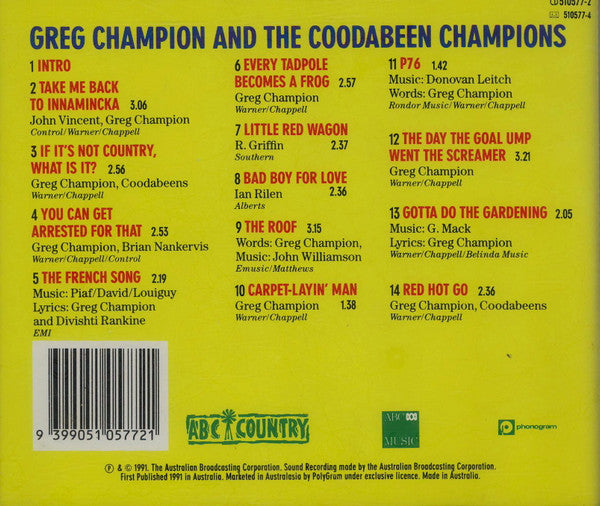 Greg Champion And The Coodabeen Champions* : Live In Concert At Studio 320 (CD, Album)