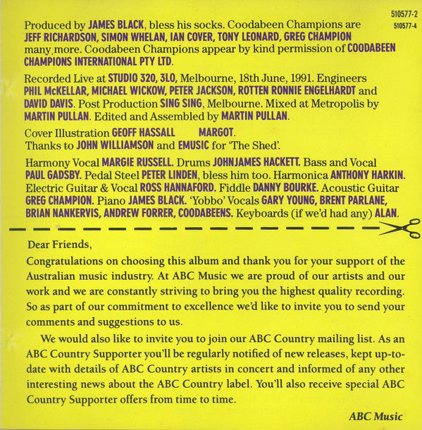 Greg Champion And The Coodabeen Champions* : Live In Concert At Studio 320 (CD, Album)