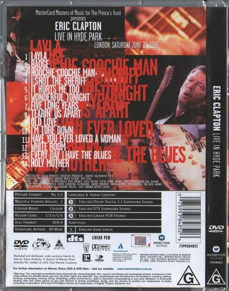 Eric Clapton : Live In Hyde Park (DVD-V, PAL)