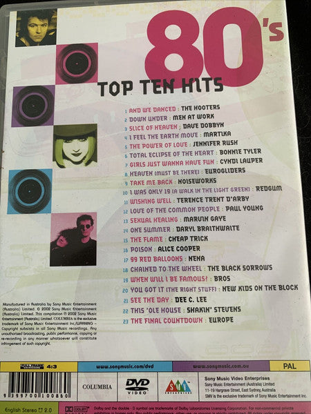 Various : 80's Top Ten Hits (DVD, Comp)
