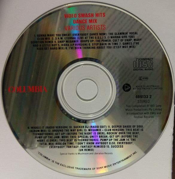Various : Video Smash Hits Dance Mix (CD, Comp)