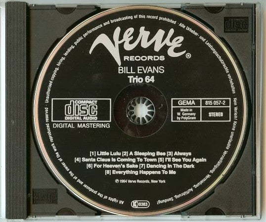 Bill Evans : Trio 64 (CD, Album, RE, RM)