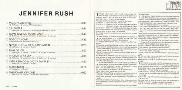Jennifer Rush : Jennifer Rush (International Version) (CD, Album, RP)