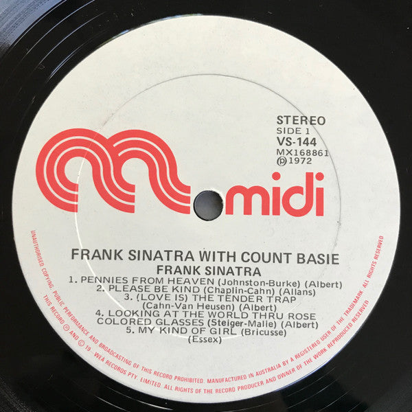 Frank Sinatra - Count Basie : Sinatra - Basie (LP, Album, RE)