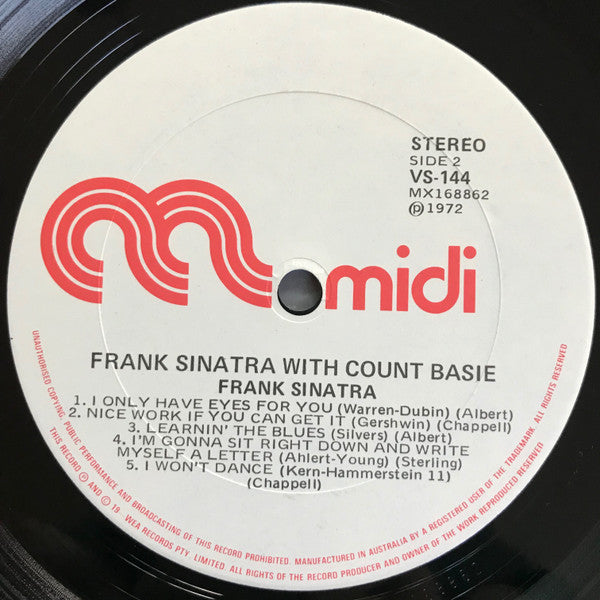 Frank Sinatra - Count Basie : Sinatra - Basie (LP, Album, RE)