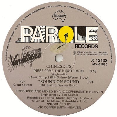 Venetians* : Chinese I's (Here Come The Minute Men) (12", Ltd)