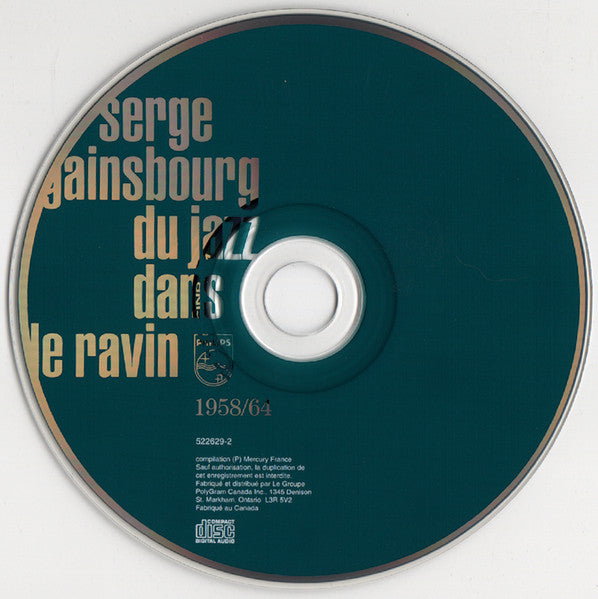 Serge Gainsbourg : Du Jazz Dans Le Ravin (CD, Comp, Mono, RM)