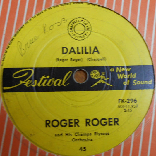 Roger Roger And His Champs Elysees Orchestra / Mel Young And His Orchestra : Dalilia / Cha Cha Charlie (7", Single, Mono)