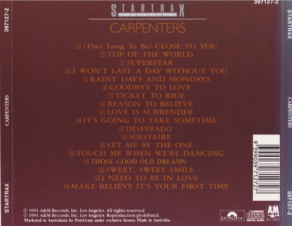 Carpenters : Startrax (CD, Comp)