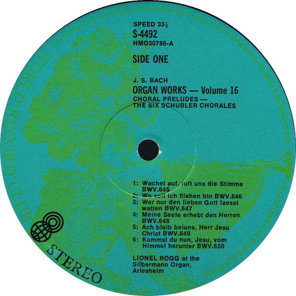 Johann Sebastian Bach / Lionel Rogg : Organ Works Vol. 16 (LP, Album, Club, RE)