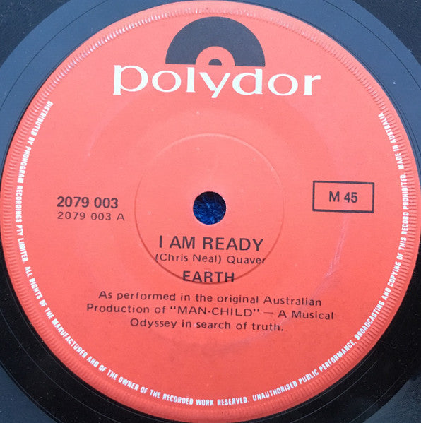 Earth (15) : I Am Ready  (7", Single)