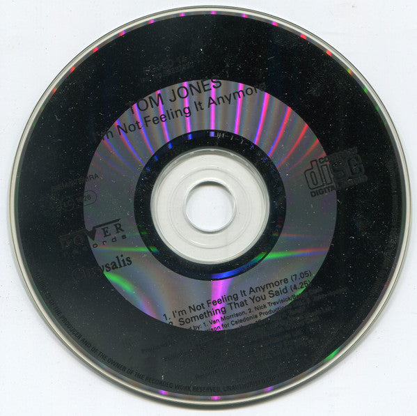 Tom Jones : I'm Not Feeling It Anymore (CD, Single)
