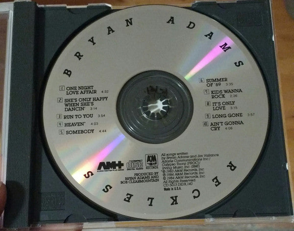 Bryan Adams : Reckless (CD, Album)