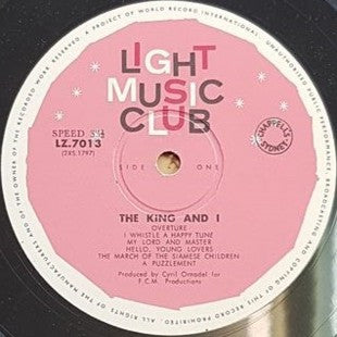 Various : The King And I (LP, Album, Mono, Club)