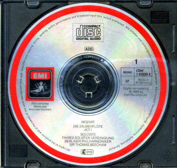 Mozart* - Tiana Lemnitz, Helge Rosvaenge*, Erna Berger, Gerhard Hüsch, Wilhelm Strienz, Berliner Philharmoniker, Sir Thomas Beecham : Die Zauberflöte (2xCD, RE, RM)