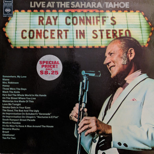 Ray Conniff And The Singers : Ray Conniff's Concert In Stereo (Live At The Sahara/Tahoe) (2xLP, Album, Gat)
