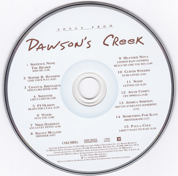 Various : Songs From Dawson's Creek (CD, Comp, Enh)