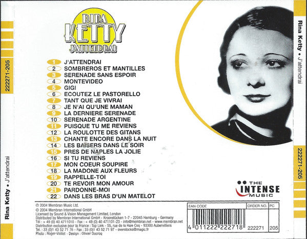 Rina Ketty : J'attendrai (CD, Comp)