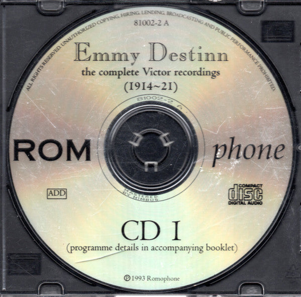 Emmy Destinn : The Complete Victor Recordings (1914-21) (2xCD, Comp, RM)