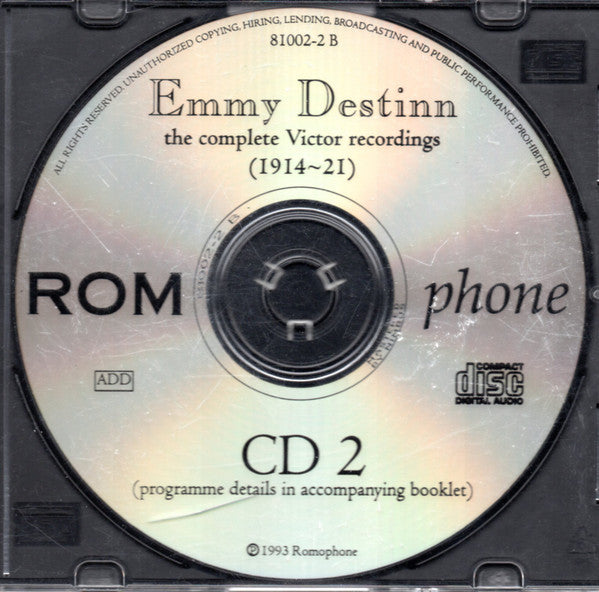 Emmy Destinn : The Complete Victor Recordings (1914-21) (2xCD, Comp, RM)