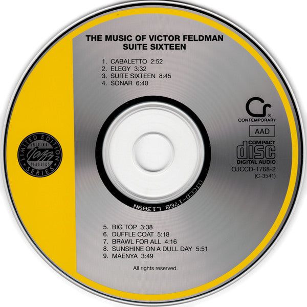 Victor Feldman : Suite Sixteen - The Music Of Victor Feldman (CD, Album, RE, RM)