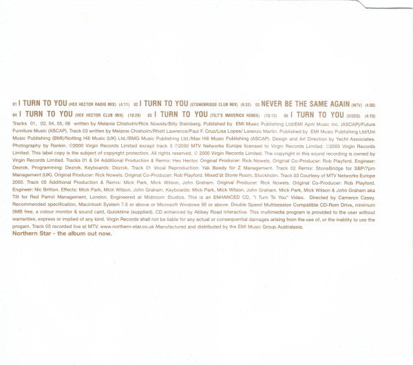 Melanie C : I Turn To You (CD, Single, Enh)