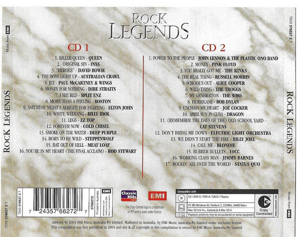 Various : Rock Legends (2xCD, Album, Comp)