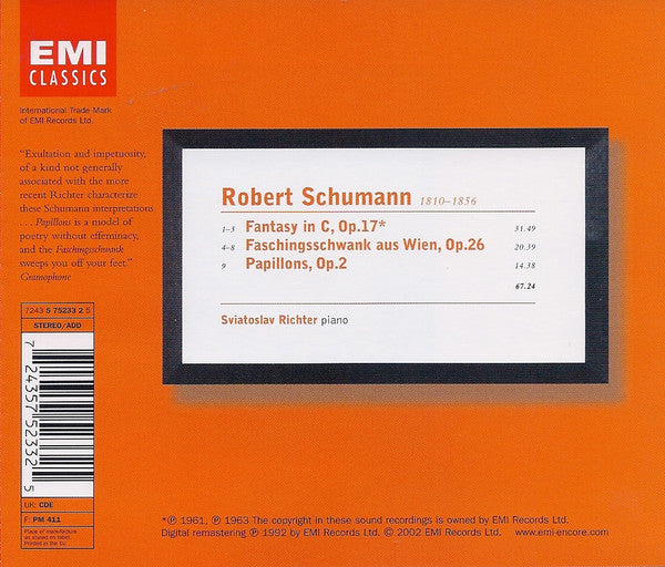 Robert Schumann, Sviatoslav Richter : Piano Works (CD, Comp, RM)