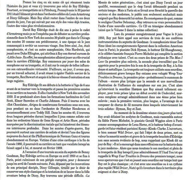 Roy Eldridge : Nuts The Complete Vogue Recordings • Vol 1 (CD, Comp)