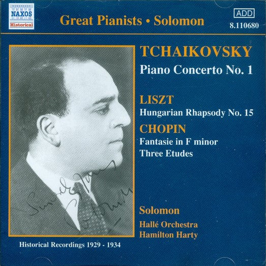 Solomon (6) / Tchaikovsky*, Liszt*, Chopin* : Solomon (Historical Recordings 1929-1934) (CD, Comp, RM)