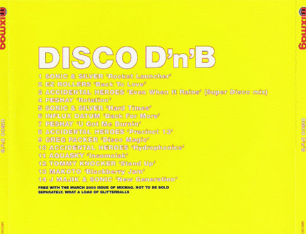 Sonic & Silver : Disco D'n'B (CD, Comp, Mixed)