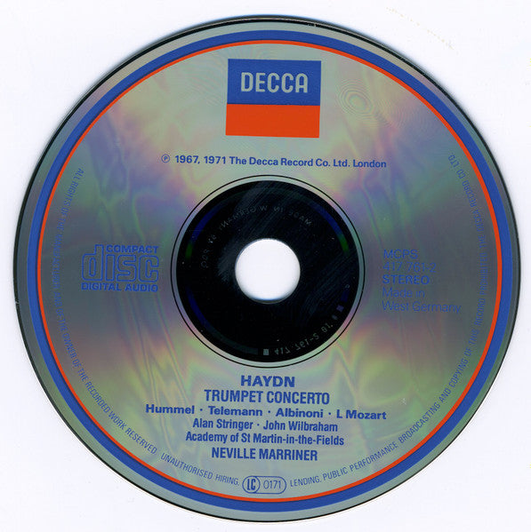 The Academy Of St. Martin-in-the-Fields Academy of St Martin-in-the-Fields Neville Marriner* : Haydn: Trumpet Concerto Etc. (CD, Album, RE)