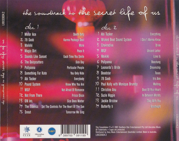 Various : The Secret Life Of Us - Original Soundtrack (2xCD, Album, Comp)