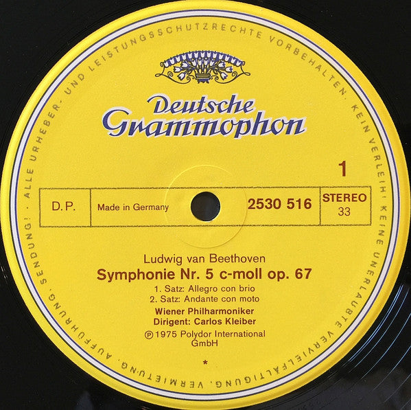 Beethoven* - Wiener Philharmoniker, Carlos Kleiber : Symphonie Nr. 5 (LP)