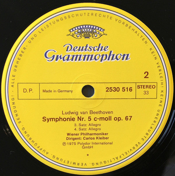 Beethoven* - Wiener Philharmoniker, Carlos Kleiber : Symphonie Nr. 5 (LP)
