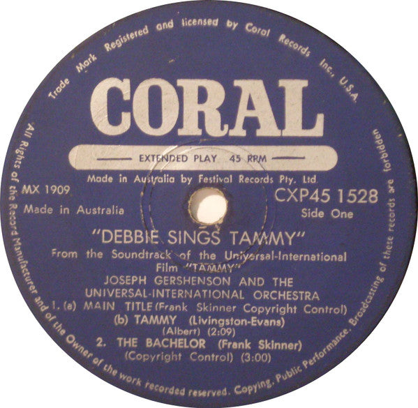 Debbie Reynolds : Debbie Sings Tammy (7", EP)