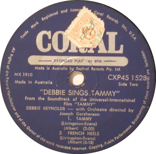 Debbie Reynolds : Debbie Sings Tammy (7", EP)