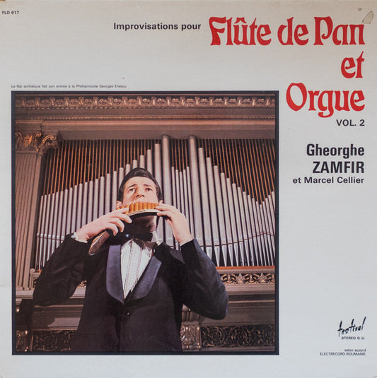 Gheorghe Zamfir Et Marcel Cellier : Improvisations Pour Flûte De Pan Et Orgue Vol. 2 (LP, Album)