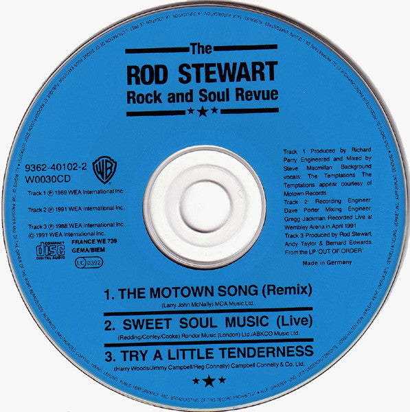 The Rod Stewart Rock And Soul Revue*  With The Temptations : The Motown Song (CD, Single)