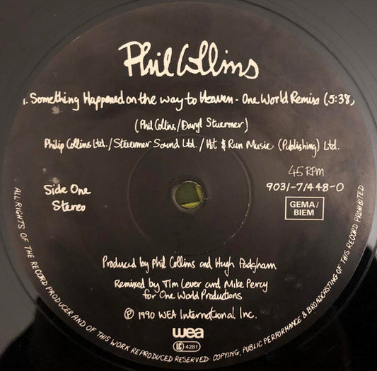 Phil Collins : Something Happened On The Way To Heaven (12")