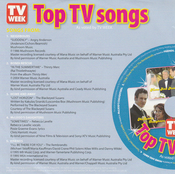 Various : Top TV Songs (CD, EP, Comp, Promo)