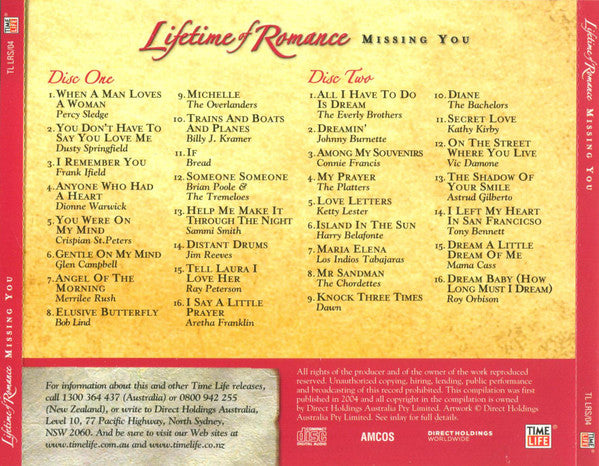 Various : Lifetime Of Romance - Missing You (2xCD, Comp)