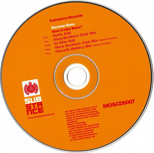 Norman Bass : How U Like Bass? (CD, Single)